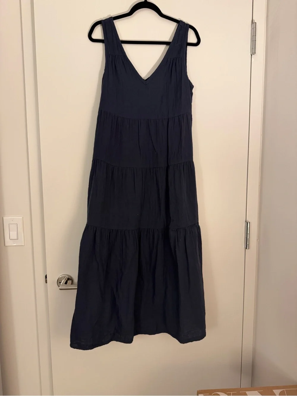Tiered V-Neck Gauzey Maxi Dress - Picture 2 of 3